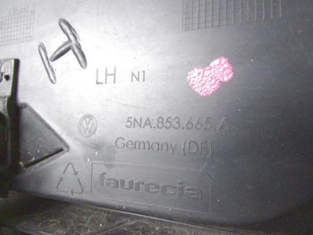 5NA853665 MASCHERINA RIVESTIMENTO PARAURTI ANTERIORE LATO SINISTRO VOLKSWAGEN TIGUAN (DAL 2016) RICAMBIO USATO - Foto 2