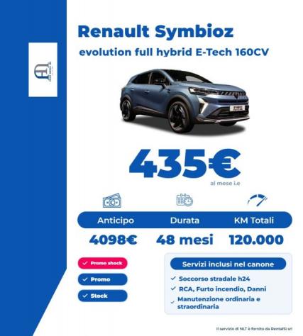 RENAULT Symbioz evolution E-Tech full hybrid 160cv rif. 24205358