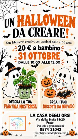 31/10 :UN HALLOWEEN DA CREARE  laboratori creativi per bambini