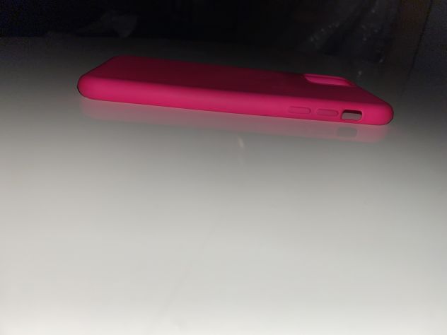 COVER FUCSIA IN GOMMA SEMI RIGIDA UNISEX PER SMARTPHONE”APPLE IPHONE 11 PRO MAX” - Foto 3