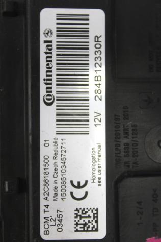 237102213R KIT ACCENSIONE AVVIAMENTO DACIA SANDERO 1.5 D 55KW 5M 5P (2013) RICAMBIO USATO CON CENTRALINA MOTORE, BLOCCHETTI ACCENSIONE APERTURA CON CH - Foto 3