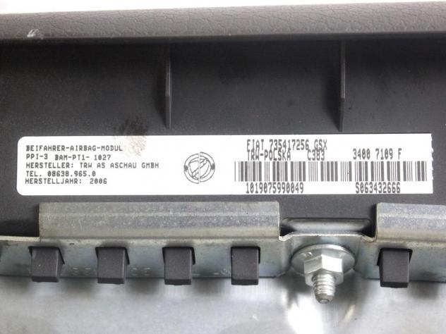 51778262 KIT AIRBAG FIAT PANDA 4X4 1.2 B 44KW 5M 5P (2007) RICAMBIO USATO CON PRETENSIONATORI CINTURE DI SICUREZZA, CENTRALINA AIRBAG, AIRBAG VOLANTE - Foto 5