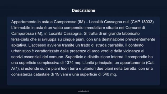 Immobile in asta di 1374 m² con più di 5 locali e box auto in vendita a Camporosso - Foto 4