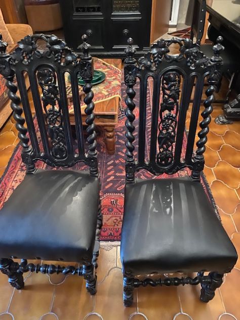 tavolo da studio completo di grandi sedie - Foto 2