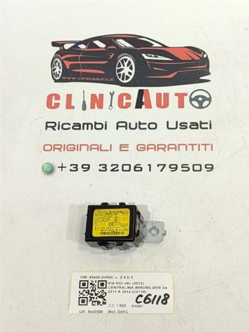 CENTRALINA IMMOBILIZER KIA Rio 4° Serie 95420-2V000 D4FC diesel 1396 (11)
