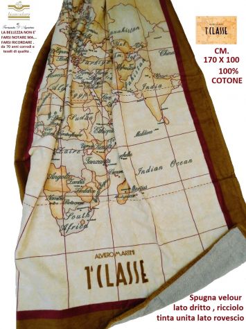TELO MARE SPUGNA ALVIERO MARTINI 1^CLASSE UNISEX cm. 170 x 100 - Foto 5