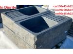 Lavello lavandino per cucina in pietra granito diorite 80,90,100cm