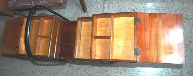 Portalavoro in legno 4 scomparti vintage   mis 45x25 H 50 - Foto 4