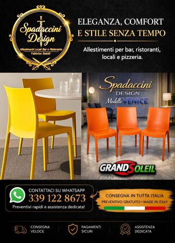 Sedie Esterno Bar-Giardino-Ristorante in Polipropilene - Foto 4