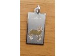 PICCOLO PENDENTE IN ARGENTO USATO DELLO ZODIACO IN LINGUA INGLESE (ARIES) ARIETE