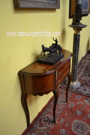 Console in noce mezzo giro stile Luigi XV - Foto 5