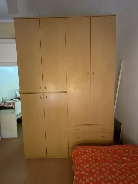 Armadio moderno in legno a parete