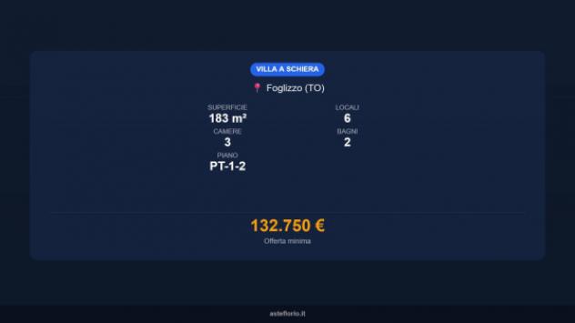 Immobile in asta di 183 m² con più di 5 locali e box auto in vendita a Foglizzo - Foto 16