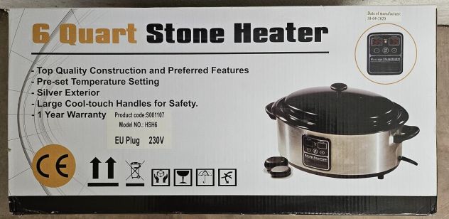QUART DIGITAL HOT STONE HEATER+MASSAGE Kit 45 pcs/set pietre basaltiche
