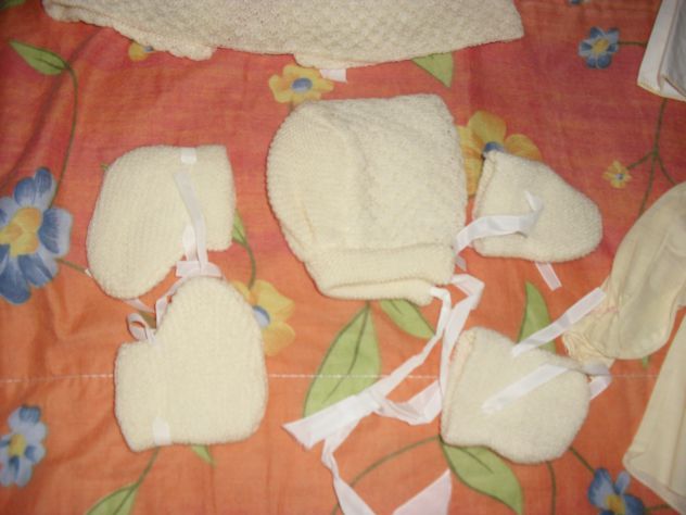 vestine neonato ricamate a mano punto smock - Foto 2