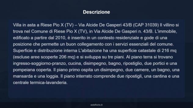 Immobile in asta di 216 m² con più di 5 locali in vendita a Riese Pio X - Foto 14