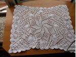 N° 2 CENTRINI DI COLOR BIANCO DI CM.35X26 FATTI A MANO DI COTONE -