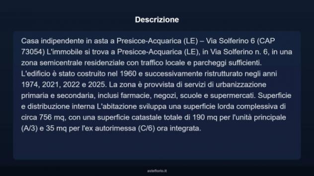 Immobile in asta di 190 m² con più di 5 locali in vendita a Presicce-Acquarica - Foto 4