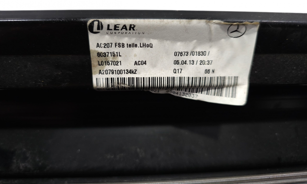 TELAIO SEDILE ANTERIORE SINISTRO ELETTRICO MERCEDES Classe E Coupe (C207) A2079100134 651911 Diesel 2200 (09) - Foto 9