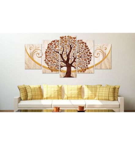Quadro Albero Con I Cuoricini 100x50 E 200x100 ARREDALACASA - Foto 2