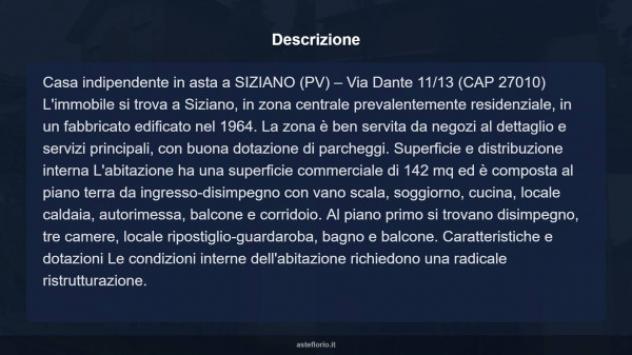 Immobile in asta di 142 m² con più di 5 locali e box auto in vendita a Siziano - Foto 6