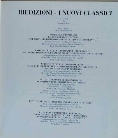 Riedizioni.I nuovi classici.Giornata Internazionale dell'Arredo, Verona, 1992 - Foto 3