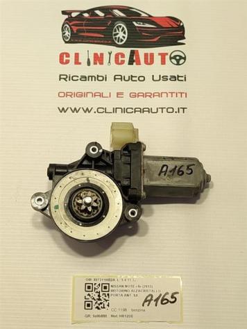 MOTORINO ALZAVETRO ANTERIORE SINISTRO NISSAN Note 2° Serie 807311HB2A 3036927A (08) - Foto 3