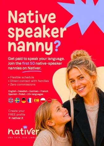 Native & Bilingual Babysitters Wanted in Milan