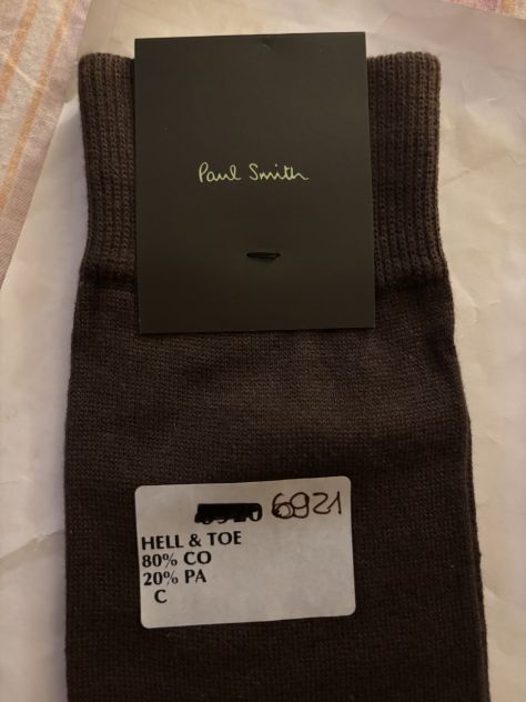 CALZE NUOVE IN COTONE DA UOMO FIRMATE ORIGINALI”PAUL SMITH”MADE IN ITALY - Foto 3