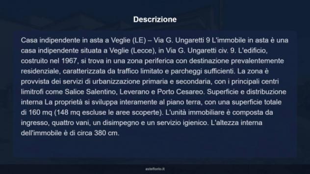 Immobile in asta di 160 m², box auto in vendita a Veglie - Foto 5