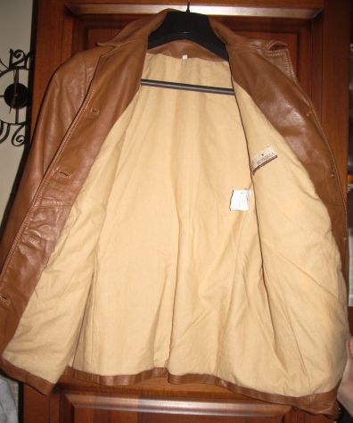 Giacca donna in vera pelle modello casual tg.42 col marrone chiaro - Foto 4