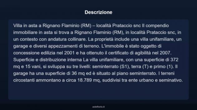 Immobile in asta di 372 m², box auto in vendita a Rignano Flaminio - Foto 4