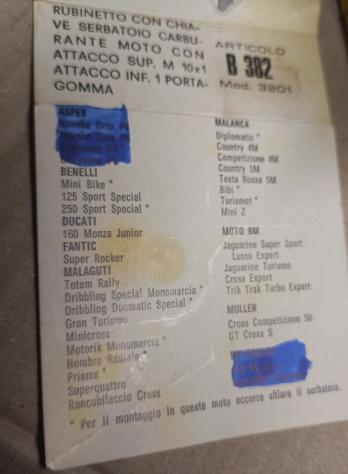 Rubinetto antifurto cn chiave ciclomotore M 10X1 B302 3201 - Foto 2