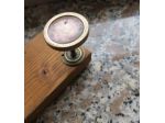 MANIGLIA IN OTTONE A POMELLO CON RONDELLA - VITE IN FERRO -