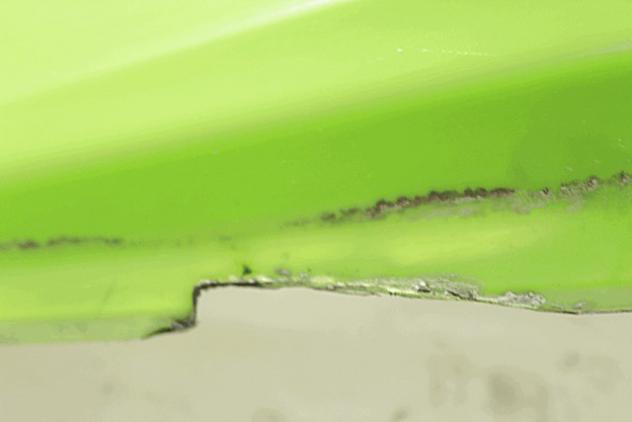PARAFANGO POSTERIORE KAWASAKI KX 250 F 2004 - 2005 350230020290 REAR FENDER CON GRAFFI LEGERMENTE DANNEGGIATO - Foto 2
