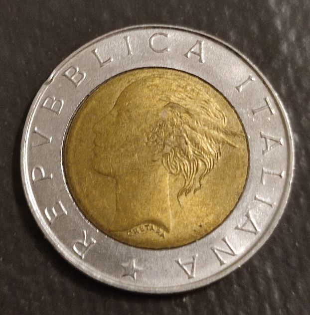Lire 500 Moneta 1947-1997 POLIZIA DI STATO - Foto 2