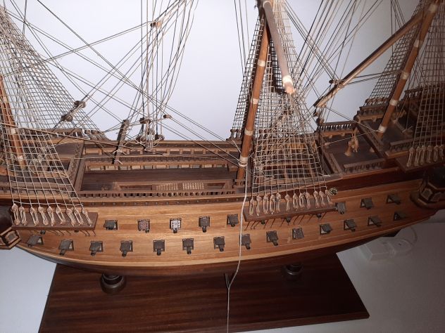 VELIERO IN LEGNO INTERAMENTE REALIZZATO A MANO PEZZO UNICO!!! BELLISSIMO!!! - Foto 7