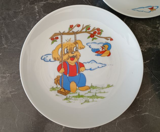 SERVIZIO COLAZIONE PAPPA BAMBINI PORCELLANA LEUCHTENBURG FEINES PORZELLAN AUS TH - Foto 2