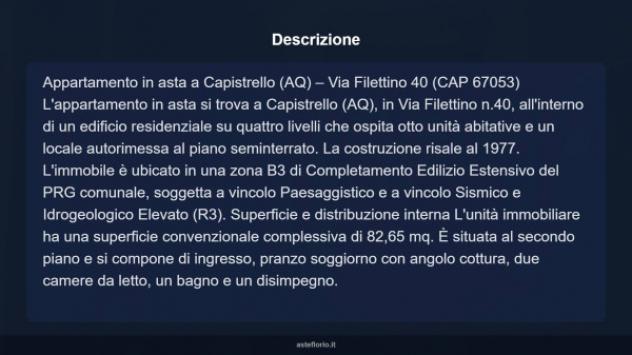 Immobile in asta di 82 m² in vendita a Capistrello - Foto 9