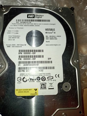 hard disk da 500 gb +250 gb+164 gb - Foto 2