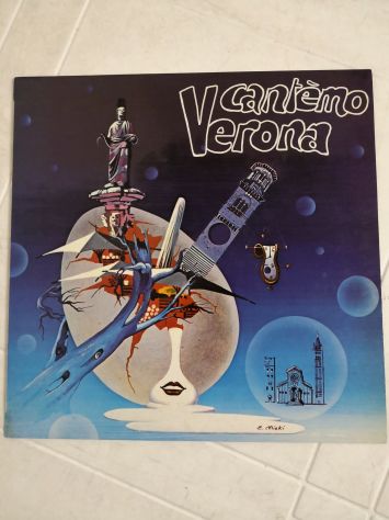 Disco Vinile Lp 33 giri di Roberto Puliero "Cantèmo Verona", originale anni '80