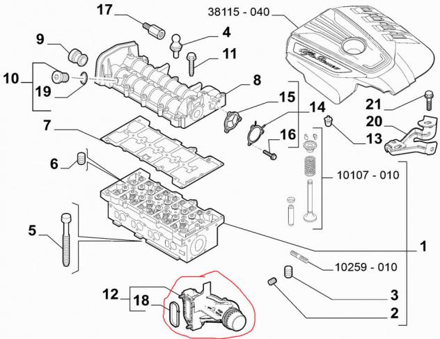 Tubo Acqua Testata Giulia - Stelvio 2.2 D 55270972 - Foto 4