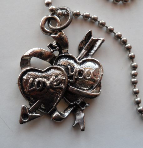 COLLANA IN ACCIAIO INOX BIGIOTTERIA - love you - - Foto 3