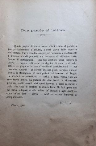 STORIA DELLA RIVOLUZIONE ITALIANA, GIOVANNI BALDI, EDITRICE NERBINI 1908. - Foto 3