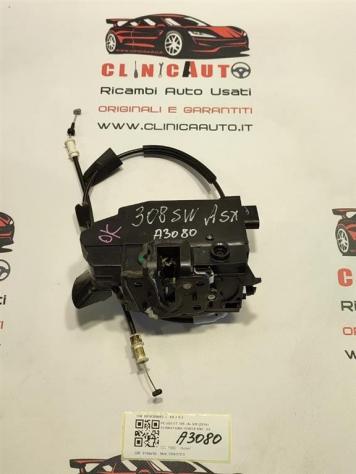 SERRATURA ANTERIORE SINISTRA PEUGEOT 308 2° Serie 9810309480 (13)