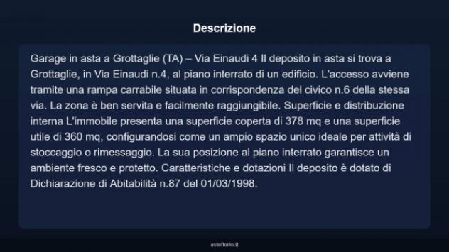 Immobile in asta di 378 m² in vendita a Grottaglie - Foto 3