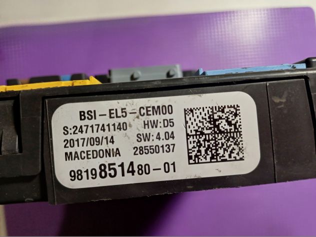 BSI--EL5--CEMOO HW:D5 SW:4.04 S:2471741140 28550137 9819851480--01 - Foto 2