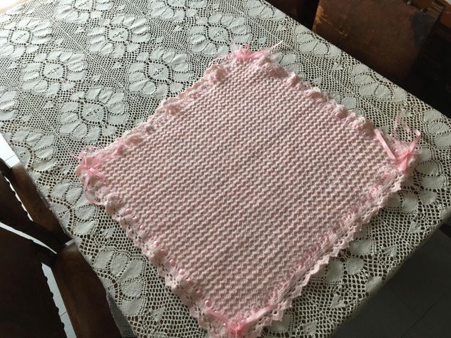 Copertina di lana rosa. - Foto 3