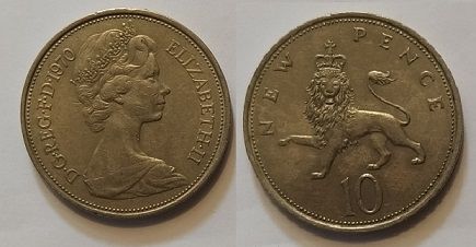 R66- REGNO UNITO - MONETE RARE CON DIFETTO DI CONIO.