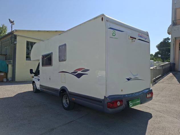 CAMPER CHALLENGER FORD MANSARDATO 6 POSTI DINETTE LETTO MATRIMONIALE FOTOVOLTAICO GEMELLATO POSTERIORE CAMPEGGIO USATI GENERALI 1427 - Foto 4